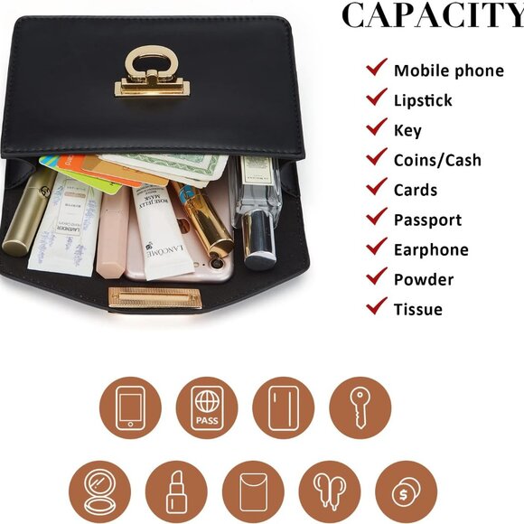 Fanny Pack for Women PU Leather Belt Bag Waist Bag Fashion Waist Pack Pouch Smal - Picture 6 of 7